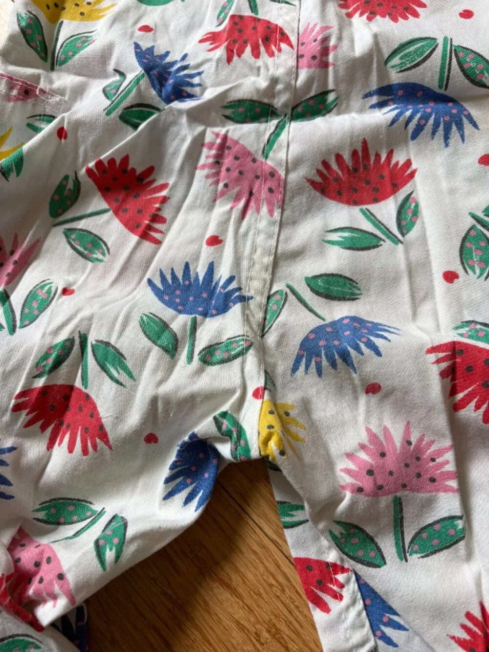 Vintage OshKosh B'Gosh VESTBAK Toddler Overalls - Flowers Size 4T - 90s